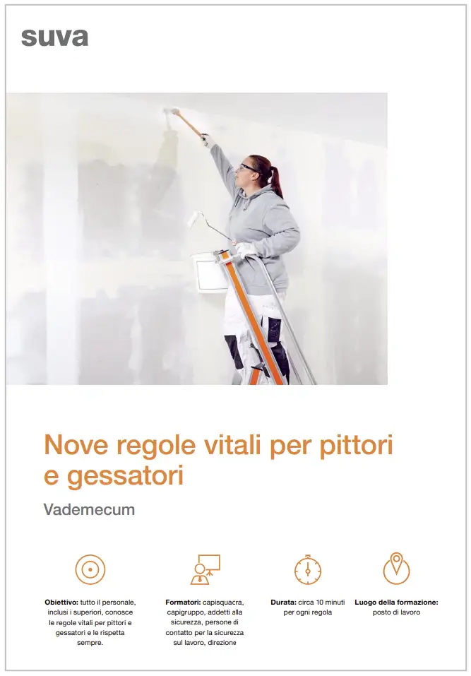 Vademecum Nove regole vitali per pittori e gessatori SUVA